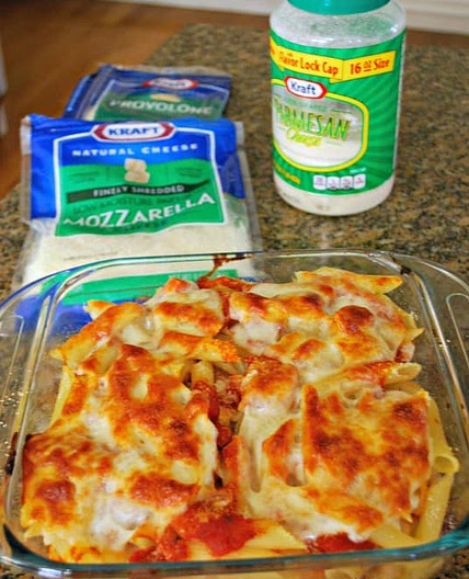 Three Cheese Pasta and Chicken Bake