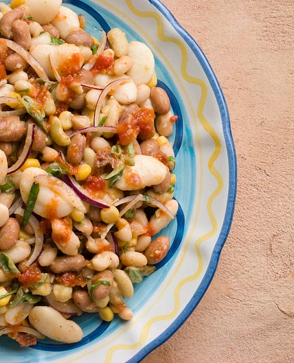 Bean Salad With Spicy Miso Salad Dressing
