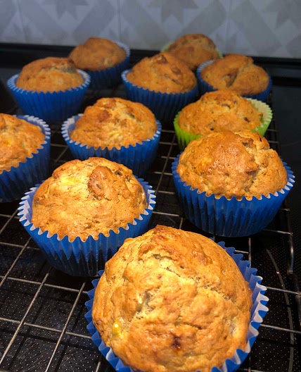 Banana walnut muffins