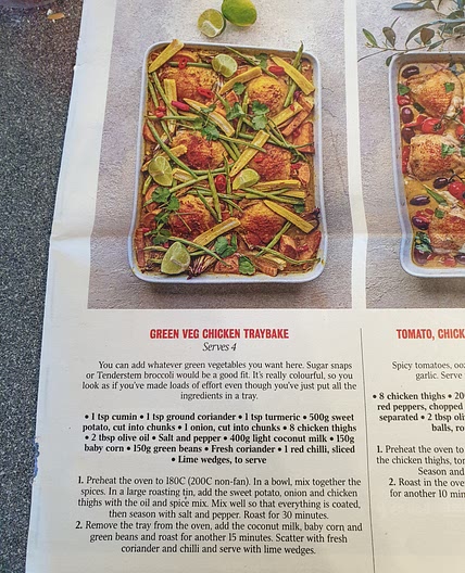 Green veg chicken traybake