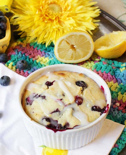 Lemon Blueberry Muffin For One