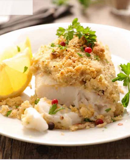 Crunchy Roasted Halibut with Miso Honey Glaze