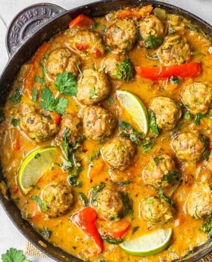 Coconut Curry Chicken Meatballs