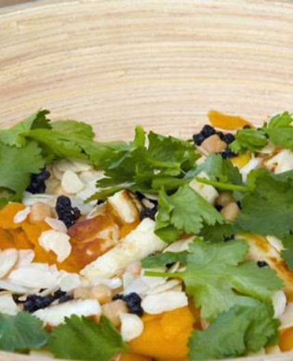 Paul West's Pumpkin Haloumi and Chickpea Salad