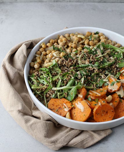 Roasted Sweet Potato and Chickpea Power Bowl