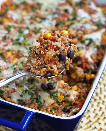 Southwestern Turkey Rice Casserole Recipe