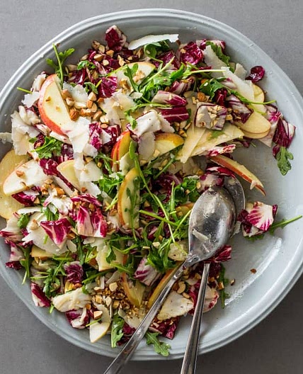 Radicchio Salad with Apple, Arugula, and Parmesan