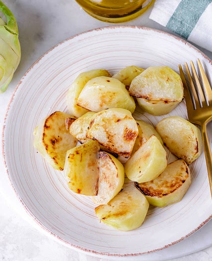 Roasted Kohlrabi: German Turnips