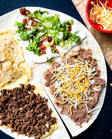 Taco Crunchwrap - The Skinnyish Dish