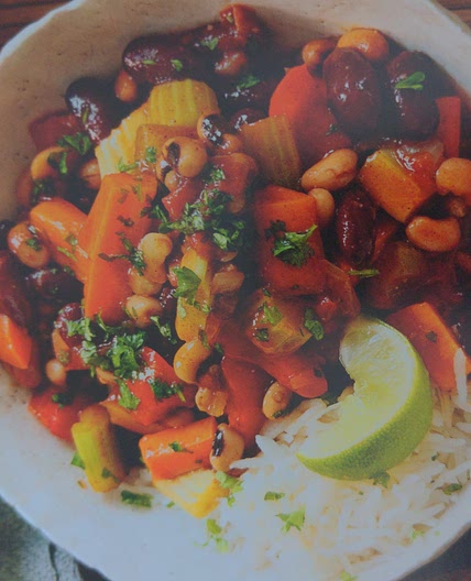 Black-eyed bean and vegetable chilli