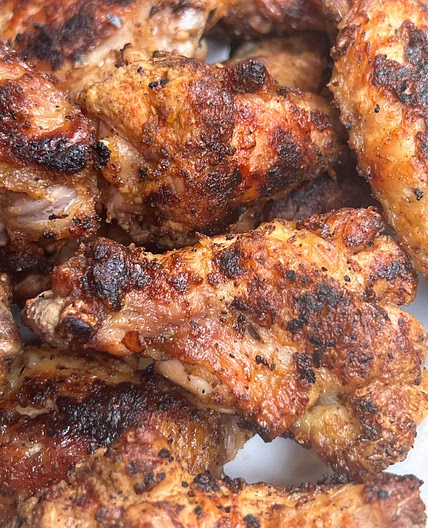 Grilled Lemon Garlic Chicken Wings 