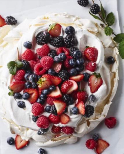 Pavlova with Fresh Berries