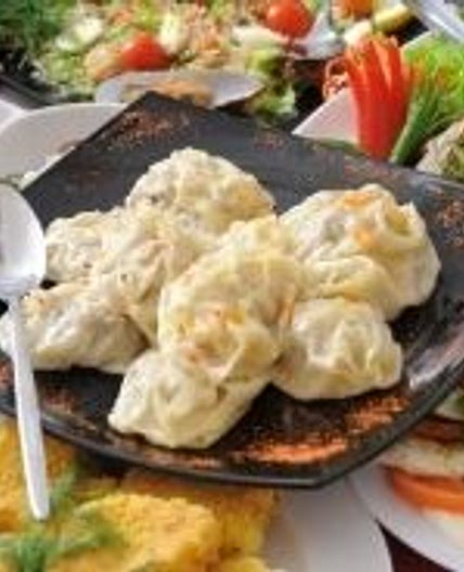 CHINESE STEAMED MEAT AND VEGETABLES RAVIOLI