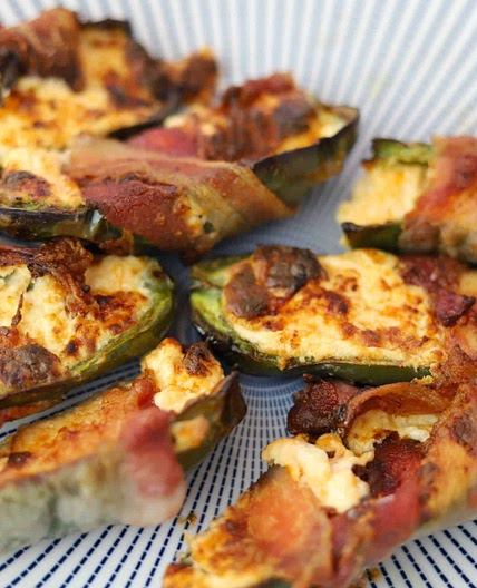 Air Fryer Bacon Wrapped Cream Cheese Jalapeño Poppers
