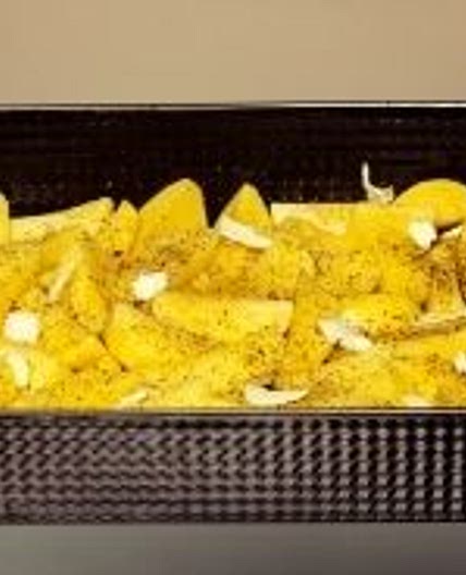 Roast raw potatoes