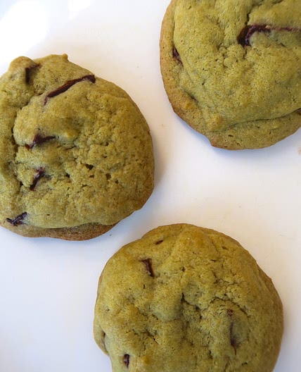 Matcha Chocolate Chip Cookies