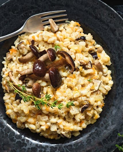 Bluefoot mushrooms risotto