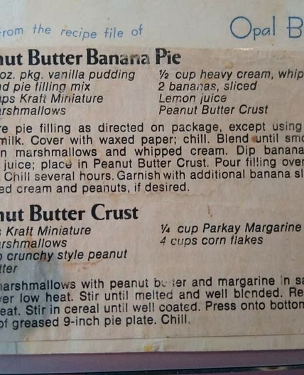 Peanut Butter Banana Pie