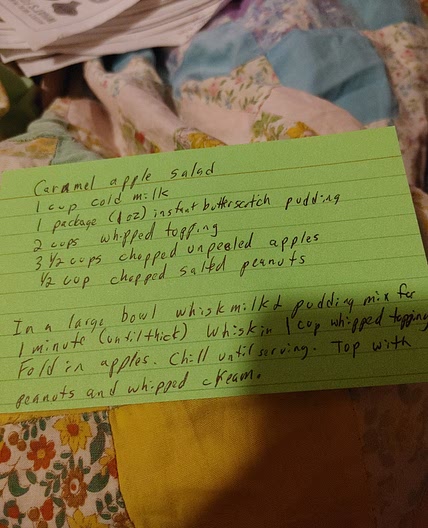 Caramel apple salad