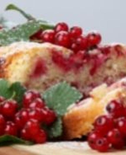 Red currant sponge cake