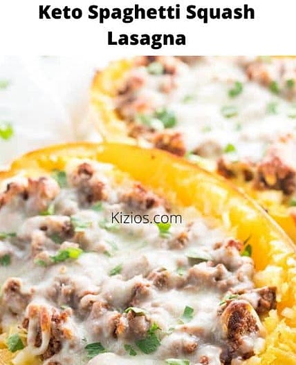 Keto Spaghetti Squash Lasagna - Kizios Recipes