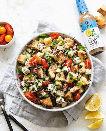 Greek Panzanella Salad