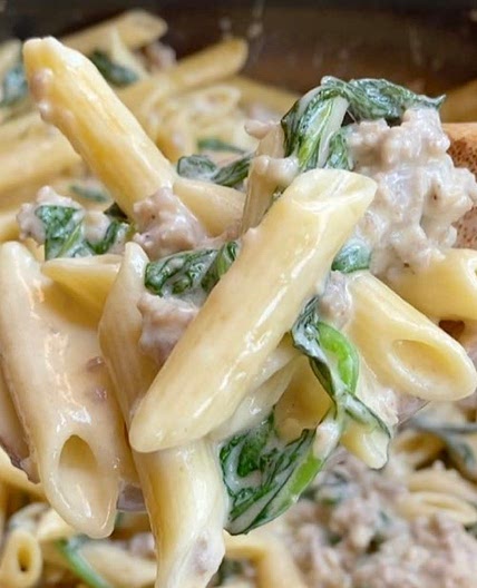 Creamy Garlic Sausage Pasta