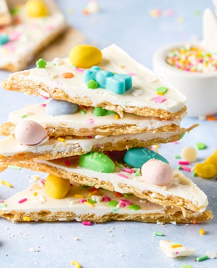 Easter Saltine Cracker Toffee Candy