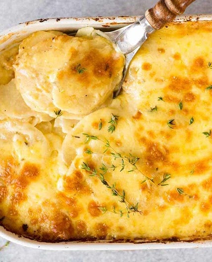 Julia Child’s Scalloped Potatoes Baked in Cream | Santa Fe Farmers' Market Institute