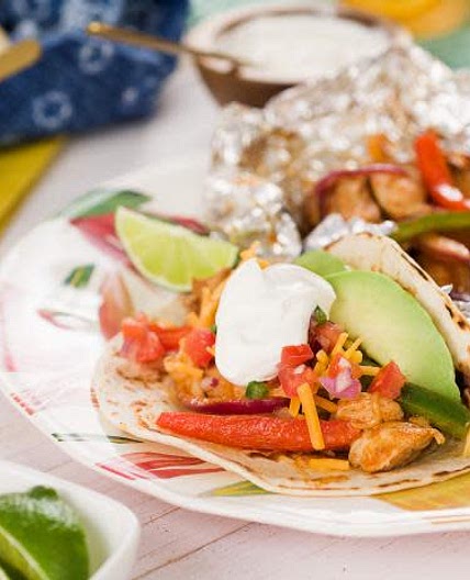 Foil-Packet Chicken Fajitas