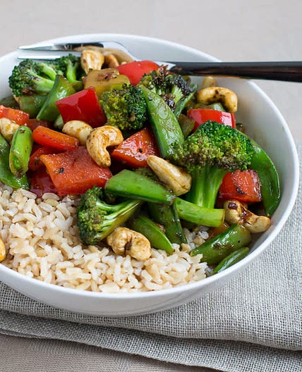 Vegetable & Cashew Stir Fry with Basmati Rice