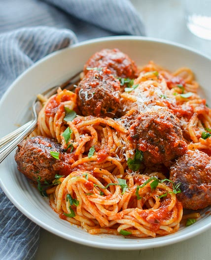 spaghetti and meatballs