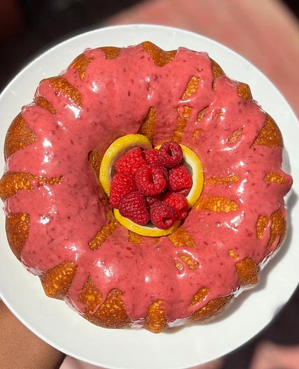 Raspberry Lemonade Bundt Cake 