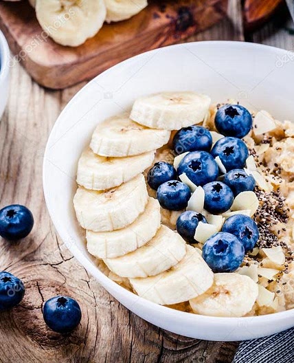 Porridge Mirtilli Banane