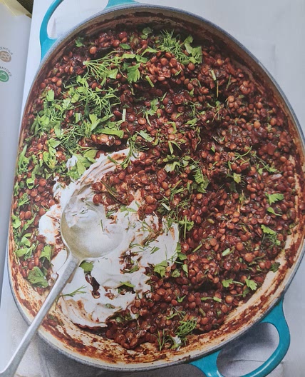Persian-style Brown Lentils with Mixed Green Herbs