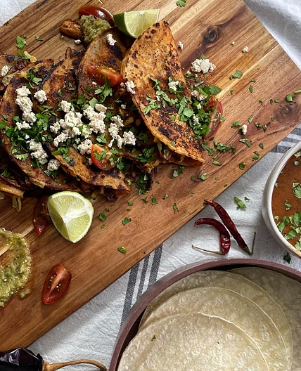 Oyster Mushroom Birria Tacos
