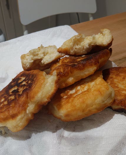 Slavic kefir based fritters, oladky