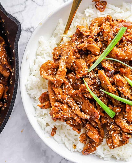 Vegan Sesame Chicken (soy curls recipe)