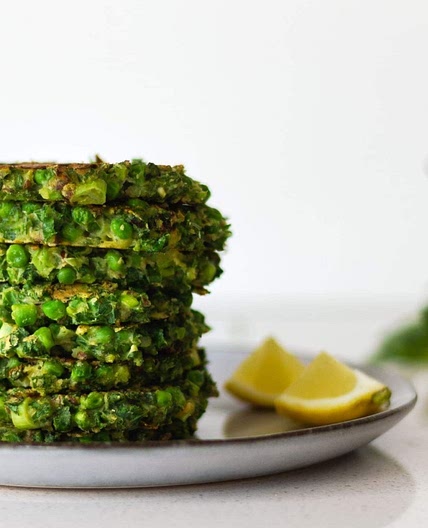 Pea, Mint & Zucchini Fritters