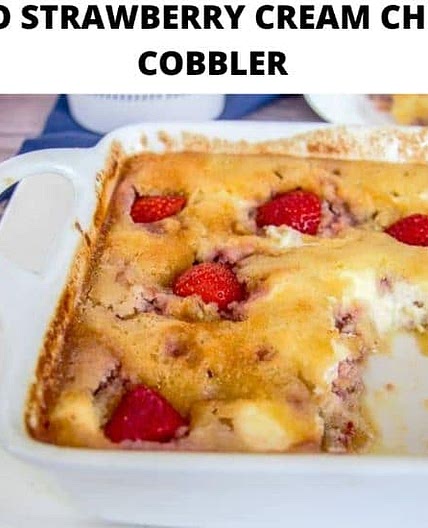 KETO STRAWBERRY CREAM CHEESE COBBLER - Kizios Recipes