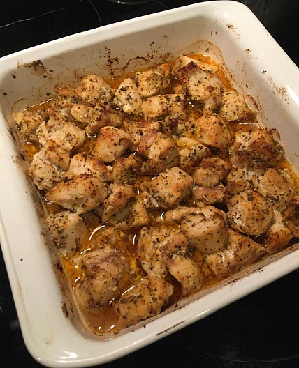 Oven baked chicken bites