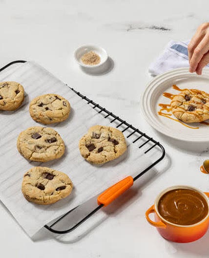 Chocolate Chunk Cookies with Smoky Salted Caramel