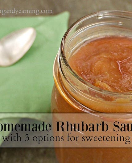 Homemade Rhubarb Sauce with 3 Options for Sweetening
