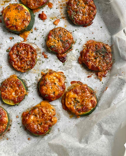 Mini pizza bites - low calorie, low carb 