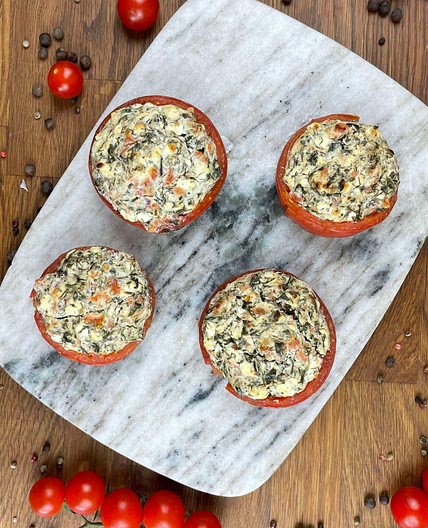 Cottage Cheese Baked Tomatoes