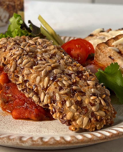 Crispy Fish Fillets & Spicy Beans Bake