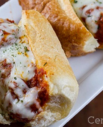 Garlic Bread Meatball Subs