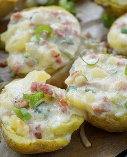 Gefüllte Kartoffeln nach Flammkuchen Art