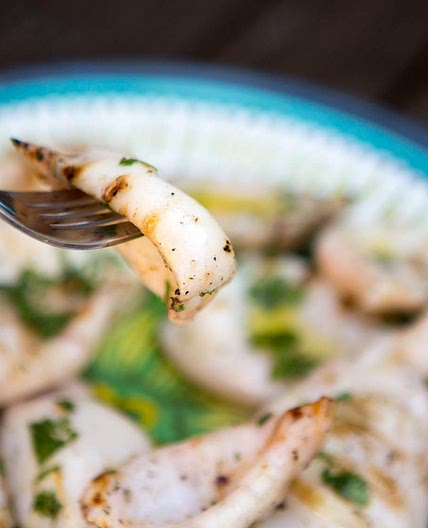 Grilled Squid With Olive Oil and Lemon Recipe