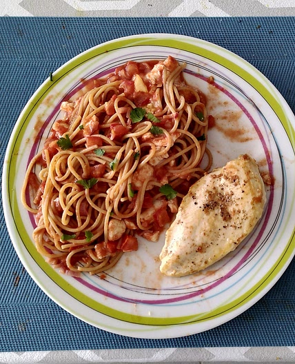 Spaghetti dinde mozza